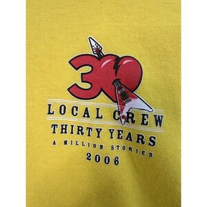 VTG Local Crew Band T Shirt Adult XL 30 Years A Billion Stories XL Yellow 2006